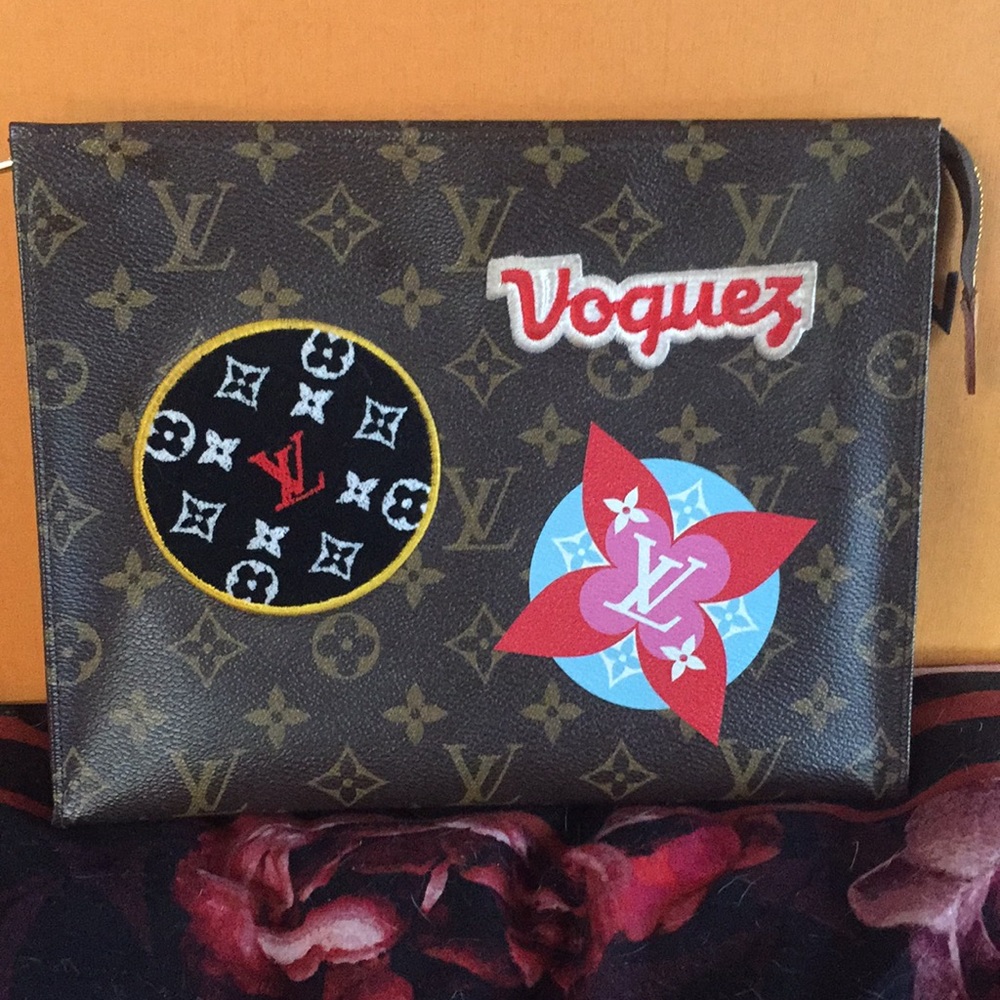 Louis Vuitton Monogram Toiletry Pouch with Patches - Picture 2 of 6
